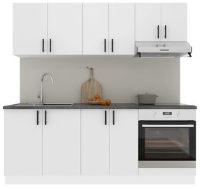 Set Bucatarie Karo V10, Alb, Blat Thermo 28 mm, L 200 cm