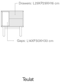 Noptieră gri închis Corvo - Teulat
