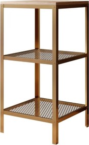 Raft metalic pentru carti, 40x80x40 cm, Rolin 1, ADRK Furniture (Culoare: Alb / Sonoma)