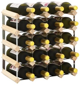vidaXL Suport sticle de vin pentru 20 sticle, lemn masiv de pin