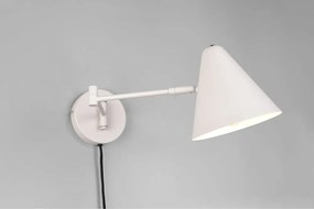 Aplică de perete fildeș cu structură flexibilă cu alimentare la priză ø 15 cm Cosima – Trio