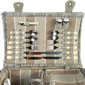 Coș picnic pentru 4 persoane Brown, 46 x 31x 21 cm