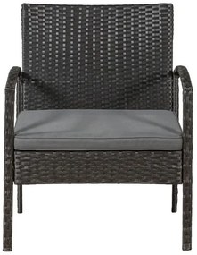 Juskys Set rattan Trinidad - negru