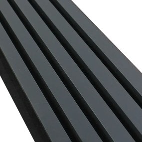Riflaj decorativ tip panou acustic din MDF, Antracit