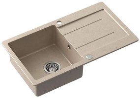 Samona - Chiuvetă de bucătărie SAMONA 77x44 cm granit/bej