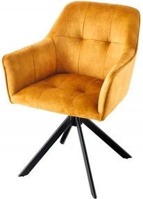 Set de 2 scaune pivotante Loft, galben mustar