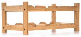 Raft pentruvinuri G21  din bambus, 8 sticle, S