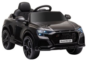 HOMCOM Mașină electrică pentru copii sub licență Audi RS Q8, vehicul electric cu telecomandă, MP3, USB, Bluetooth, negru | Aosom Romania