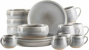 Mäser Set de vase pentru micul dejun 16 piese AQUATA – gri