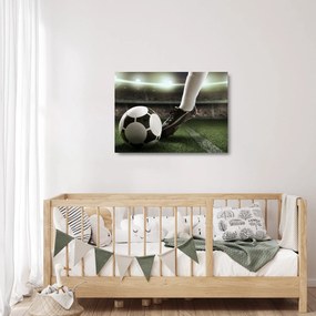 Tablou pe sticlă - Minge de fotbal (70x50 cm)