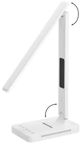 Lampă LED dimabilă cu funcție de încărcare fără fir Qi, afișaj și port USB LED/7W/230V 3000-6000K