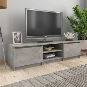 800652 vidaXL Dulap TV, gri beton, 140x40x35,5 cm, lemn prelucrat
