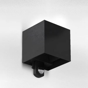Brilagi - Aplica de perete LED pentru exterior cu senzor CUBE, 6 W, 230 V, negru
