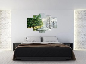 Tablou - Iarna versus vara (150x105 cm)