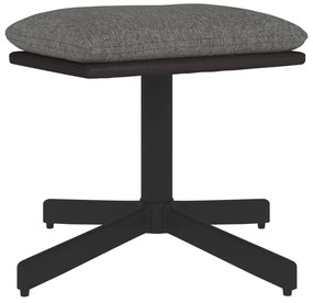 341644 vidaXL Taburet, gri deschis, 60x60x36 cm, textil și piele ecologică