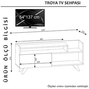 Comoda TV Troya - Alb