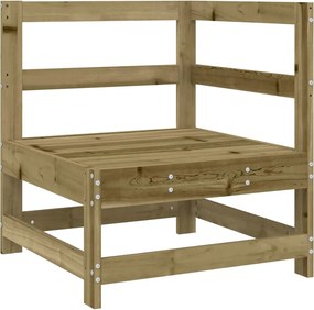 vidaXL Canapea de colț pentru grădină, lemn de pin impregnat