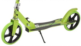 Trotineta copii si adolescenti NOVOKIDS™ Storm EVO PRO, Maxim 100 kg, Functie Super Brake, Maner reglabil pe inaltime, Diametru roata 200 mm, Verde