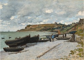 Tablou pe sticlă - Claude Monet, Sainte Adresse, reproducere (70x50 cm)