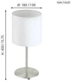 Lampă de masă Eglo 31594 PASTERI 1xE27/60W/230V