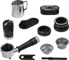 Mașină de espresso DeLonghi EC9455.M La Specialista Touch, 1450 W, 19 bari, 1,7 l, 4 viteze, 5 niveluri de spumare, 15 setări de măcinare, preparare la rece, adaptor pentru boabe, ecran tactil, oțel inoxidabil