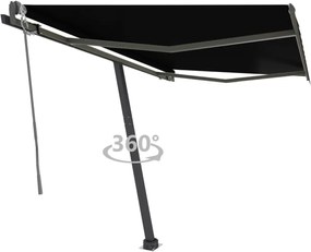 vidaXL Copertină autonomă retractabilă automat, antracit, 300x250 cm