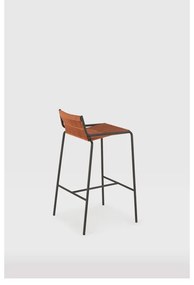 Scaun de bar teracotă din metal (înălțime șezut 65 cm) Emily – Marckeric
