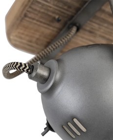 Spotlight industrial din oțel cu lemn inclinabil - Emado