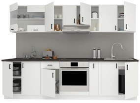 Set Bucatarie Karo V21, Alb, Blat Thermo 28 mm, L 280 cm