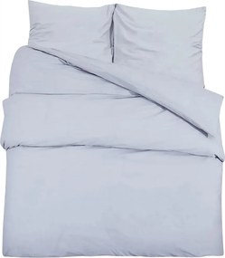 vidaXL Set cu husă de pilotă, gri, 225x220 cm, microfibră