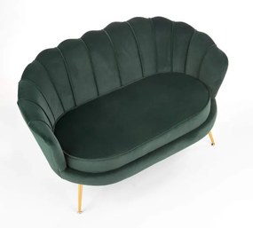 Canapea fixa Amorinito XL velvet verde