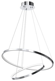 Lustra LED design modern circular ROTONDA CHROME 51W