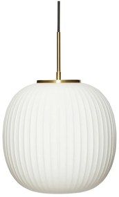 Lustră albă cu abajur din sticlă ø 32 cm Serene – Hübsch