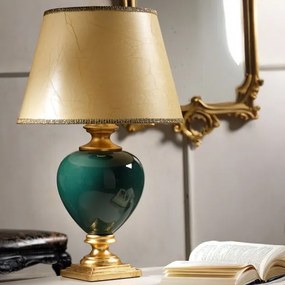 Lampă de masă ONLI AMADEUS 1xE27/15W/230V 72 cm verde/auriu