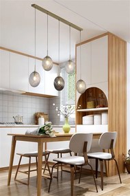 Lustra cu 5 pendule sticla colorata Whirl