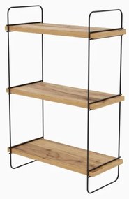 Etajeră de perete PULALIS 66x40 cm maro/neagră