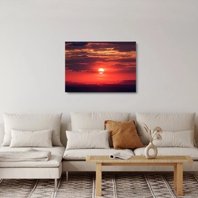 Tablou pe sticlă cu soarele colorat (70x50 cm)