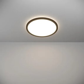 Plafonieră LED dimabilă de exterior Eglo 901454 ROVITO-R 18,5W/230V d. 38,9 cm IP44 negru + telecomandă
