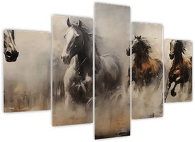 Tablou - Pictură în ulei de cai (150x105 cm)