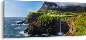 Tablou - Cascada Múlafossur (120x50 cm)