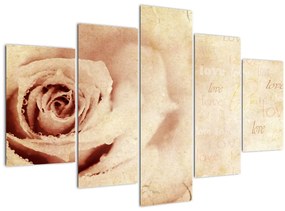 Tablou - floare de trandafir pentru îndrăgostiți (150x105 cm)