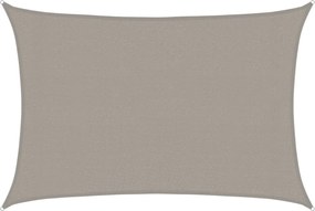 vidaXL Pânză parasolar gri deschis dreptunghiular 3x4 m HDPE 160 g/m²