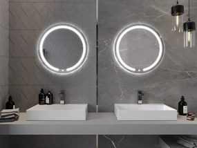 Mexen Rose oglindă de baie iluminată, rotundă 60 cm, LED 6000K, antiaburire - 9810-060-060-611-00