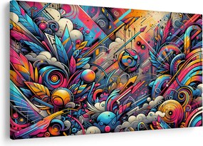 Tablou - Graffiti multicolor (90x60 cm)