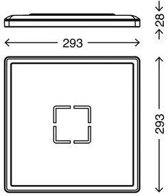 Plafonieră LED FREE LED/18W/230V 29x29 cm Briloner 3390-015