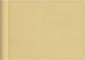 vidaXL Paravan de balcon, nisipiu, 75x300 cm, 100% poliester oxford