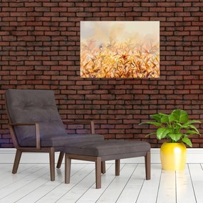 Tablou - Frunze în culori de toamnă, pictură în ulei (70x50 cm)