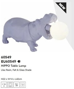Veioza/Lampa de masa design decorativ Hippo