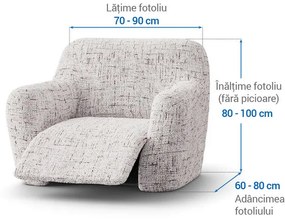 Huse bielastice VITTORIA smântânii fotoliu de relaxare (l. 70 - 90 cm)