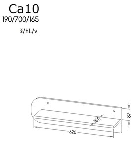 Raft typ CA10 Caryl (deschis grafit + alb lucios + stejar nash). 1040650